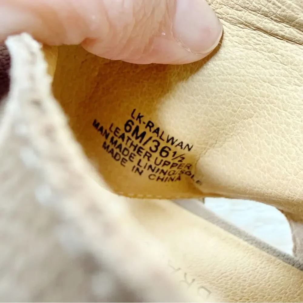 Lucky Brand Ralwan Cutout Leather Booties Taupe Size 6M